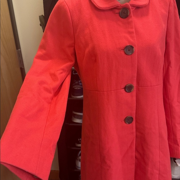 EUC J. Crew striking coral color, flawless coat. Medium thickness. Women’s Sz 10 - Picture 6 of 16